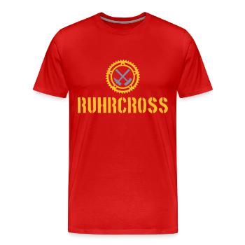 ruhrcross 3 - Männer Premium Bio T-Shirt - Rot - Vorne - Damien (186cm)