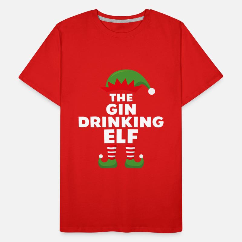 Der Gin trinkende Elf Männer Premium Bio T-Shirt