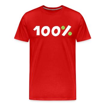tennis matchball tennis ball tennis court - Men's Premium Organic T-Shirt - red - Front - Damien (186cm)