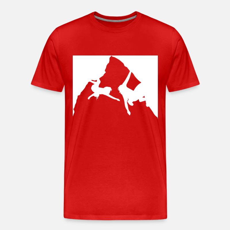 Klettern - (14) - Männer Premium Bio T-Shirt - Rot