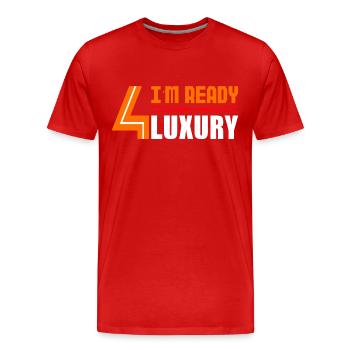 eauto emobilität Elektroauto Spruch auto 4 Luxury - Männer Premium Bio T-Shirt - Rot - Vorne - Damien (186cm)