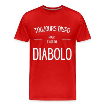 Cadeau humour diabolo cirque passion drôle - T-shirt bio Premium Homme - rouge - Devant - Damien (186cm)