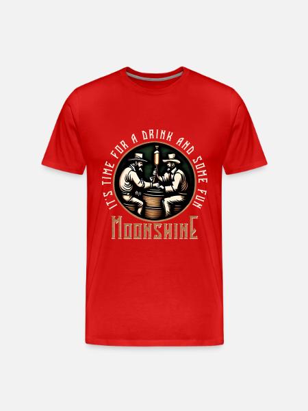Moonshine Moonshiners Whiskey Lovers - Men's Premium Organic T-Shirt - red