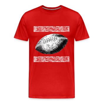 Football américain Peau de porc USA Sports - T-shirt bio Premium Homme - rouge - Devant - Damien (186cm)