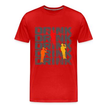 Drink Party Father's Day Holiday Celebrations - Men's Premium Organic T-Shirt - red - Front - Damien (186cm)