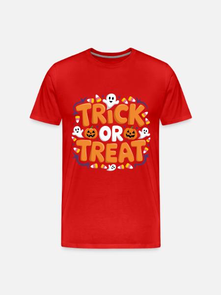 Trick or Treat - Men's Premium Organic T-Shirt - red