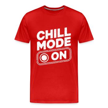 Chill Mode On Relax Relax - Men's Premium Organic T-Shirt - red - Front - Damien (186cm)