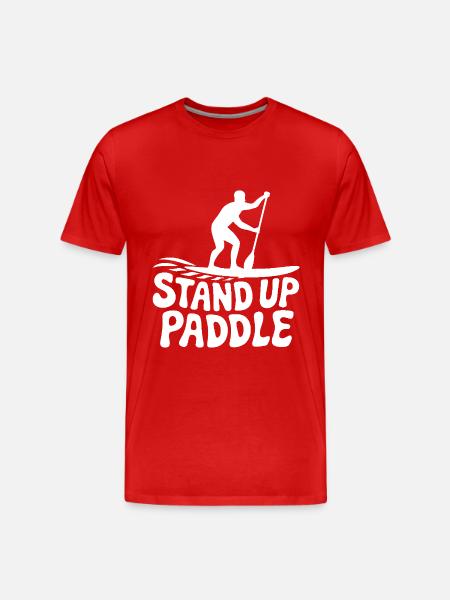 SUP Stand Up Paddle - Men's Premium Organic T-Shirt - red
