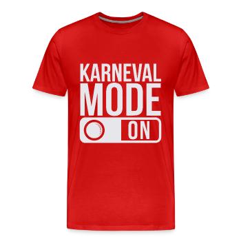 Karneval Mode On Fasching Fasnet - Men's Premium Organic T-Shirt - red - Front - Damien (186cm)