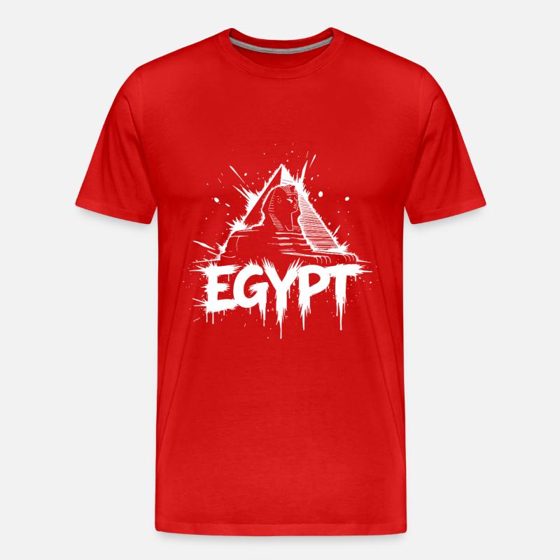 Ägypten Sphinx Pyramide - Männer Premium Bio T-Shirt - Rot