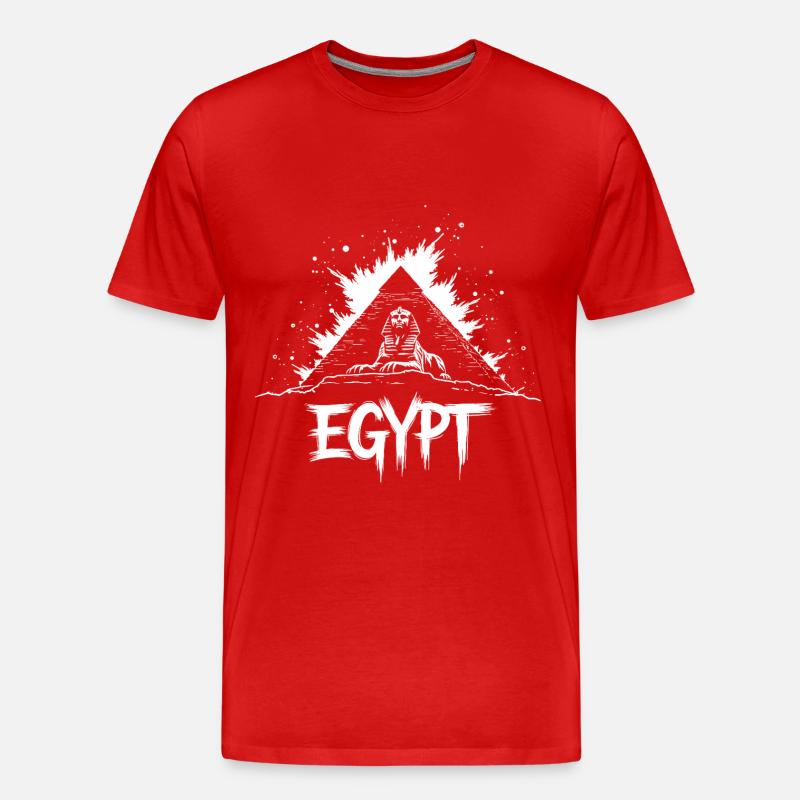 Ägypten Sphinx Pyramide - Männer Premium Bio T-Shirt - Rot