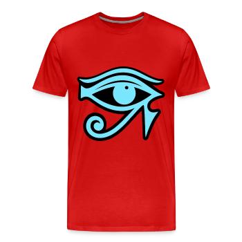 Eye of Horus Egypt Symbol - Men's Premium Organic T-Shirt - red - Front - Damien (186cm)
