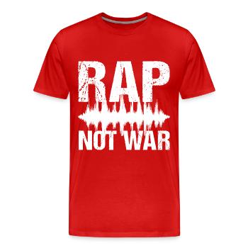 Rap Pas Guerre Paix Hip Hop Musique Rap - T-shirt bio Premium Homme - rouge - Devant - Damien (186cm)