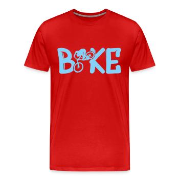 Bike - Männer Premium Bio T-Shirt - Rot - Vorne - Damien (186cm)