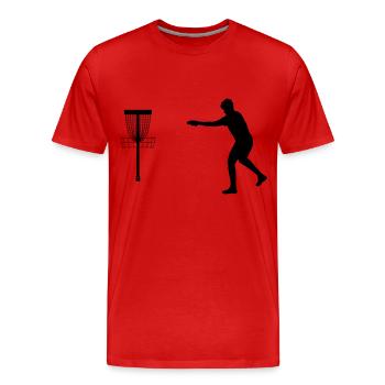 Disc Golfer Bestseller Design Shirt - T-shirt bio Premium Homme - rouge - Devant - Damien (186cm)