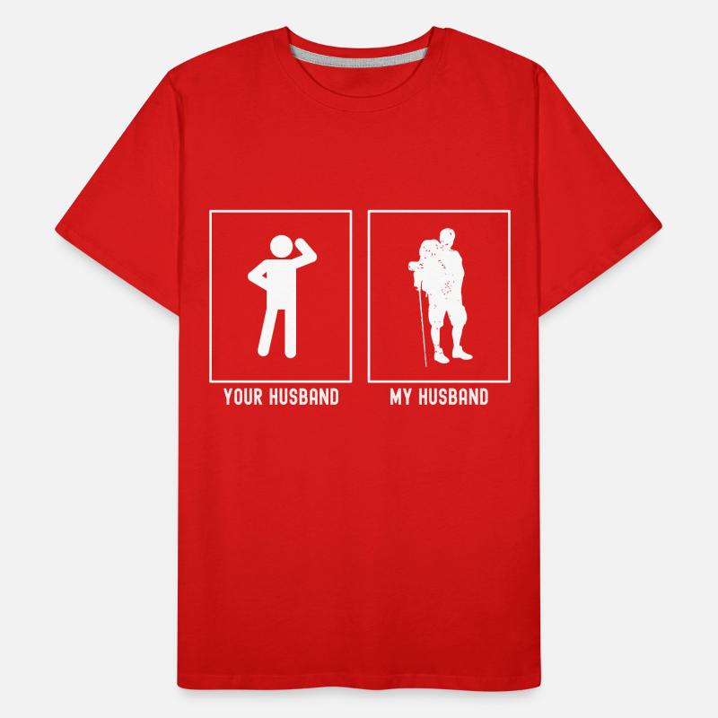 Ihr Ehemann - Mein Ehemann - Wandernder Mann Stehe Männer Premium Bio T-Shirt