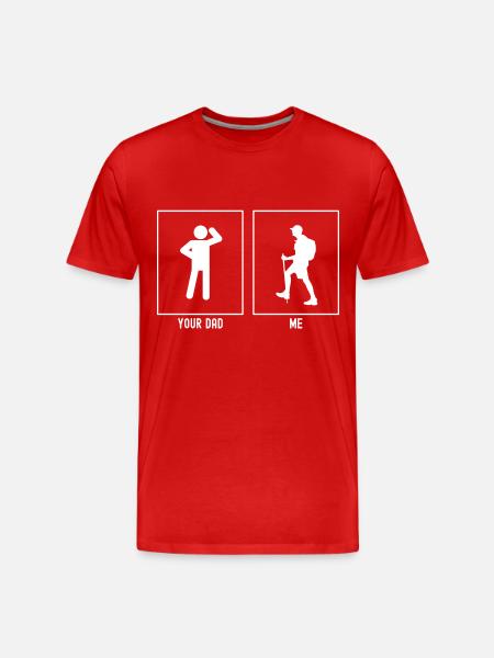Your Father - Me - Slow Hiking - Men's Premium Organic T-Shirt - red
