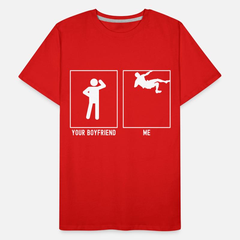 Dein Freund - Ich - Klettern Difficult Männer Premium Bio T-Shirt