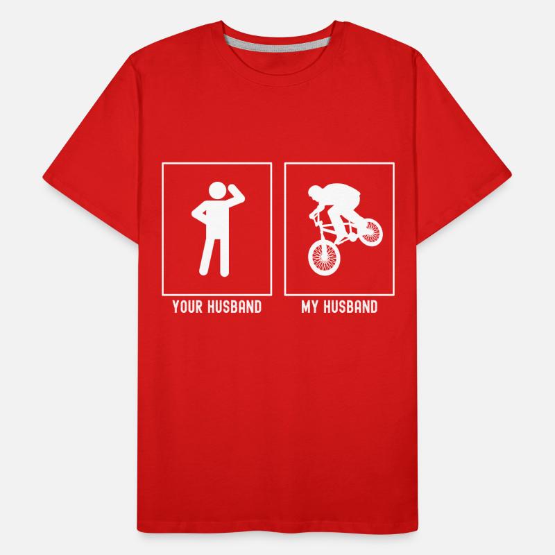 Ihr Ehemann - Mein Ehemann - Mountainbiking Profes Männer Premium Bio T-Shirt