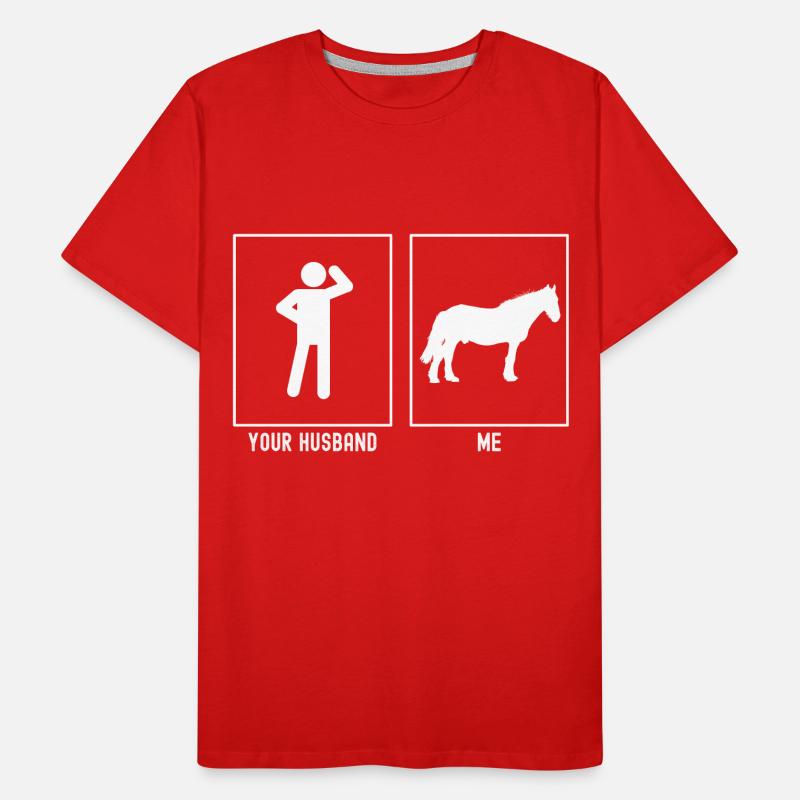 Ihr Ehemann - Ich - Pferd Vektor Männer Premium Bio T-Shirt