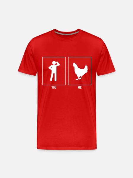 You - I - Farm Chicken - Men's Premium Organic T-Shirt - red
