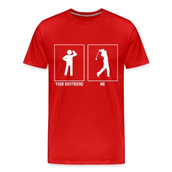 Your Friend - Me - Golf Final Swing - T-shirt bio Premium Homme - rouge - Devant - Damien (186cm)