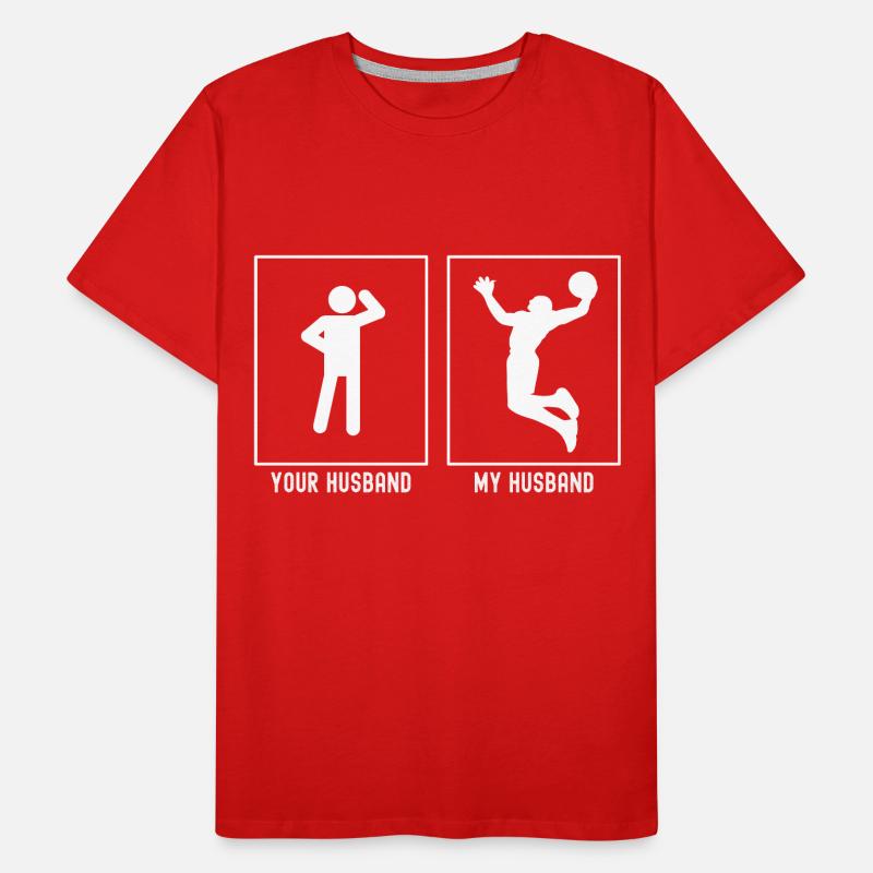 Son mari - Mon mari - Basketball Dunking Pl T-shirt bio Premium Homme