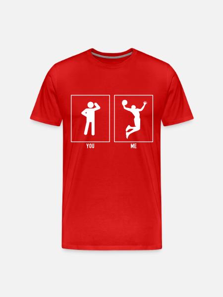 You - Me - Basketball Slam Dunk - Men's Premium Organic T-Shirt - red