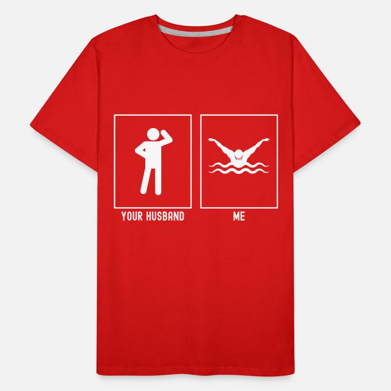 Ihr Ehemann - Ich - Schwimmen Action Männer Premium Bio T-Shirt