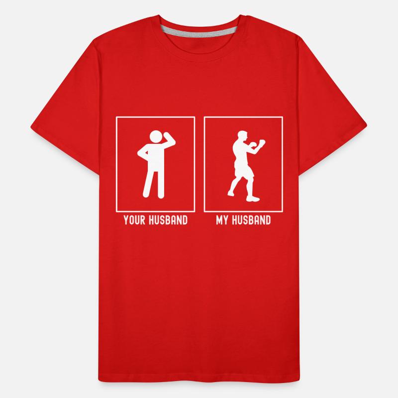 Ihr Ehemann - Mein Ehemann - Boxing Fighting Pose Männer Premium Bio T-Shirt