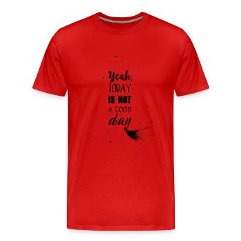 Kein guter Tag - Männer Premium Bio T-Shirt - Rot - Vorne - Damien (186cm)