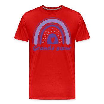 Cadeau Grande Sœur. Futur Grande Sœur. Soeur. - T-shirt bio Premium Homme - rouge - Devant - Damien (186cm)