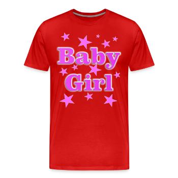 Cute Baby Girl Design - Männer Premium Bio T-Shirt - Rot - Vorne - Damien (186cm)