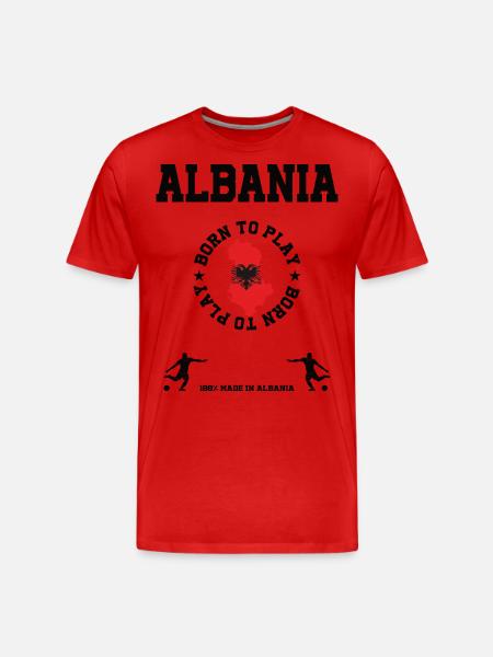 Albanien - Männer Premium Bio T-Shirt - Rot