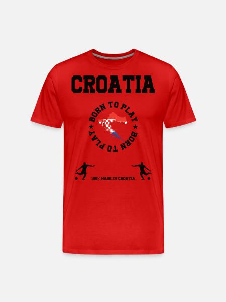 Croatia - Men's Premium Organic T-Shirt - red