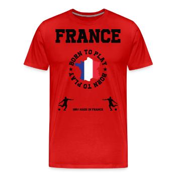 France - Men's Premium Organic T-Shirt - red - Front - Damien (186cm)