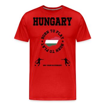 Ungarn - Männer Premium Bio T-Shirt - Rot - Vorne - Damien (186cm)