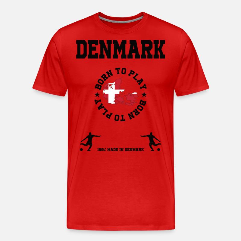 Dänemark - Männer Premium Bio T-Shirt - Rot