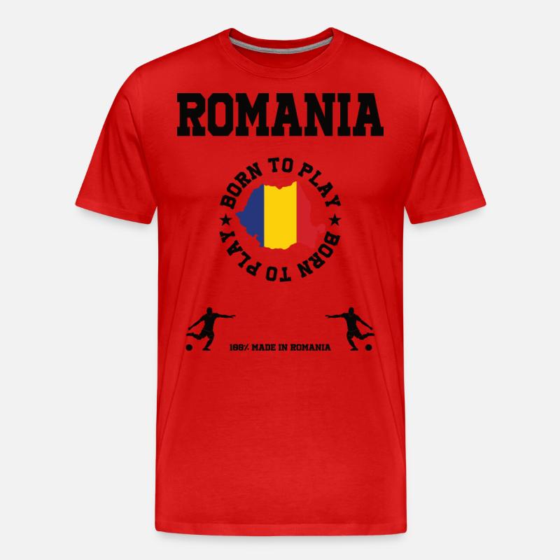 Rumänien - Männer Premium Bio T-Shirt - Rot