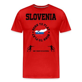 Slowenien - Männer Premium Bio T-Shirt - Rot - Vorne - Damien (186cm)