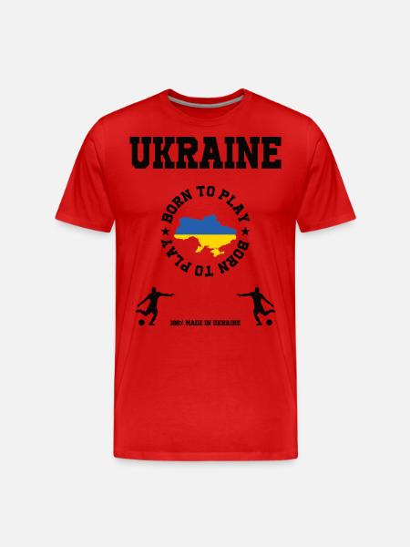 Ukraine - Männer Premium Bio T-Shirt - Rot