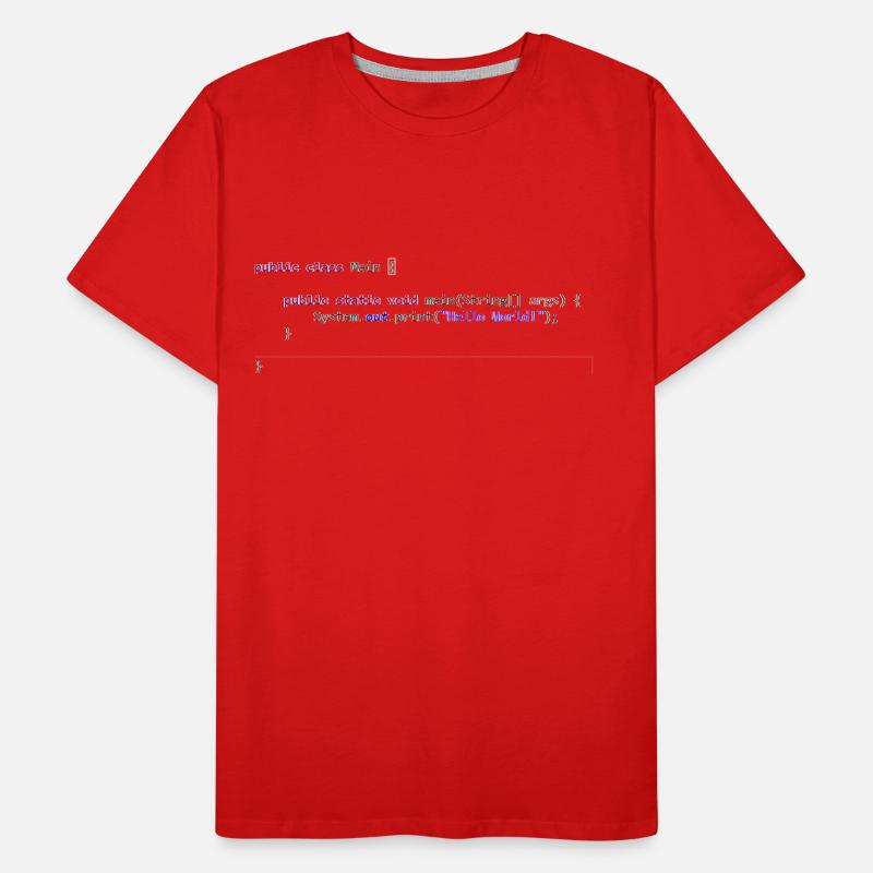 Java Hello World! gift idea Men's Premium Organic T-Shirt