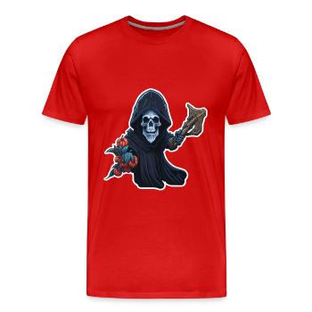 Skeleton - Men's Premium Organic T-Shirt - red - Front - Damien (186cm)