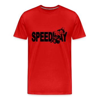 Speedway Racing - Men's Premium Organic T-Shirt - red - Front - Damien (186cm)