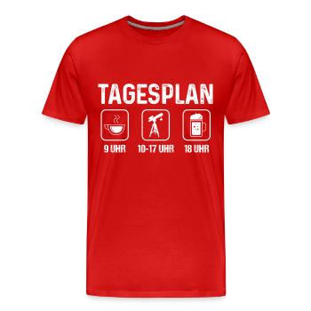Tagesplan - Bierastronomie - - Männer Premium Bio T-Shirt - Rot - Vorne - Damien (186cm)