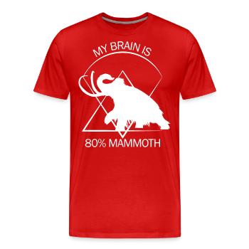 Drôle de mammouth Âge de pierre Conception de l’âge de glace Préhistorique - T-shirt bio Premium Homme - rouge - Devant - Damien (186cm)