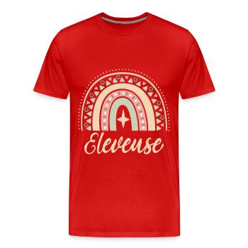 Cadeau Eleveuse. Boho Rainbow éleveuse. Éleveuse. - T-shirt bio Premium Homme - rouge - Devant - Damien (186cm)
