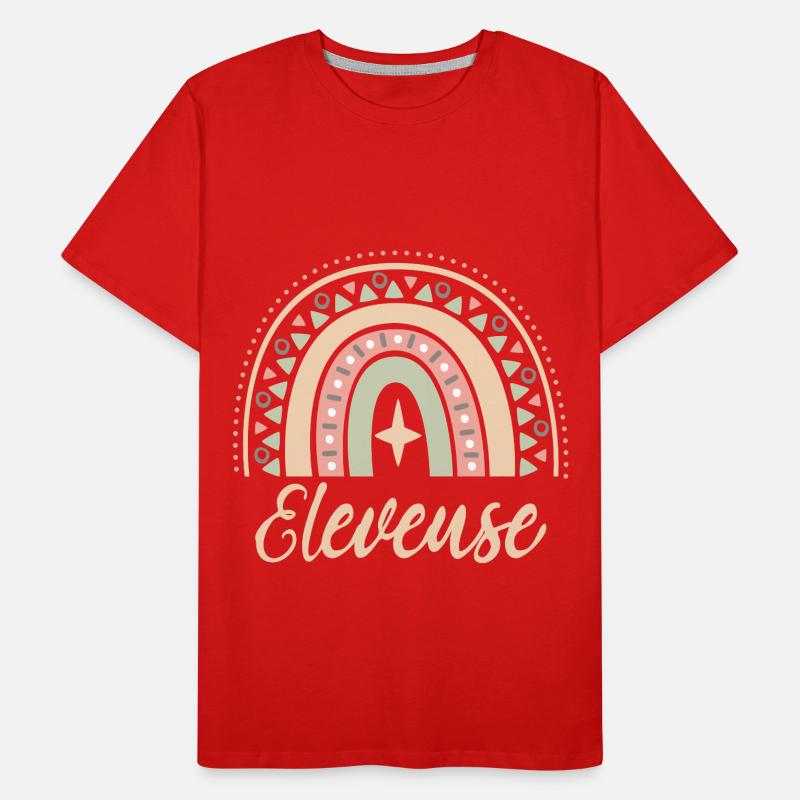 Cadeau Eleveuse. Boho Rainbow éleveuse. Éleveuse. T-shirt bio Premium Homme