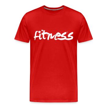Fitness - Männer Premium Bio T-Shirt - Rot - Vorne - Damien (186cm)