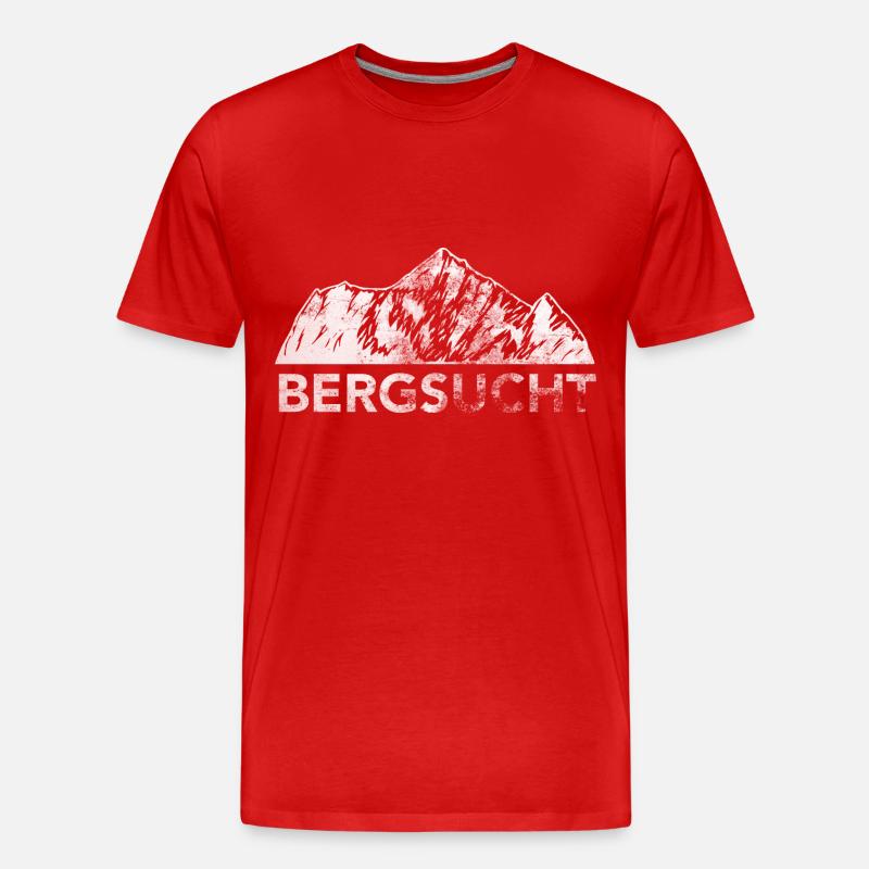 Bergsucht - (7) - Männer Premium Bio T-Shirt - Rot